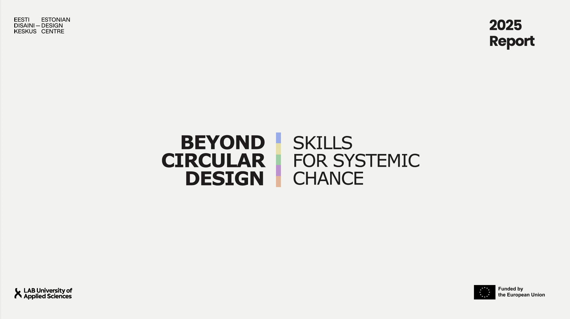 Cover page of the Beyond Circular Design Report