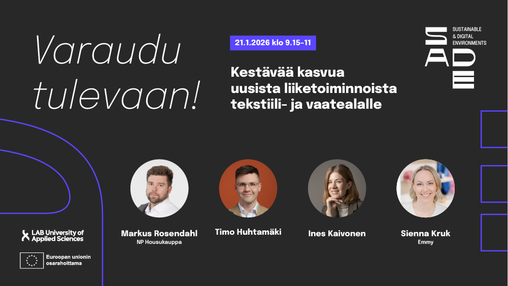 Banneri webinaarin otsikolla ja päivämäärällä