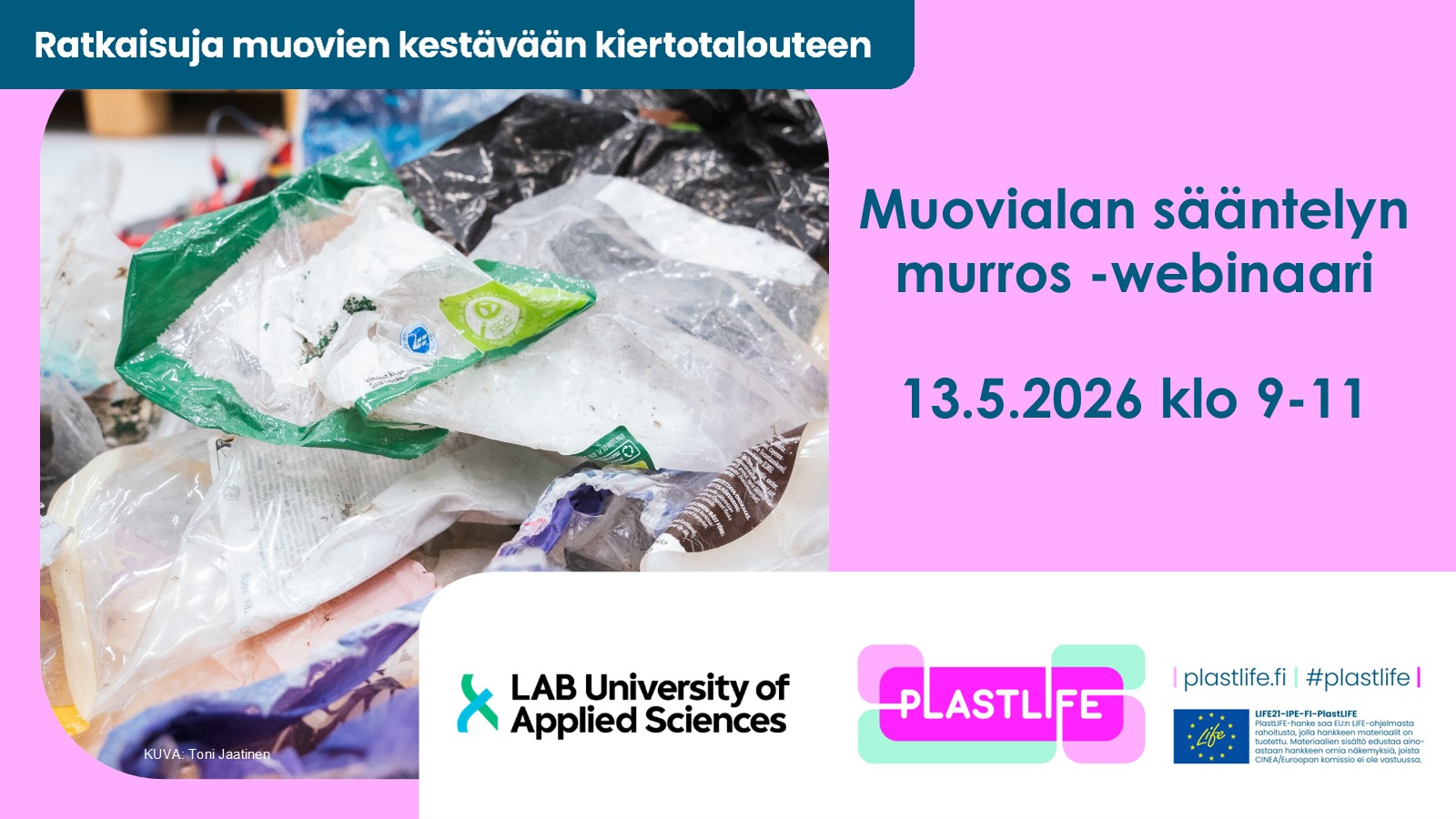 Muovialan sääntelyn murros -webinaari