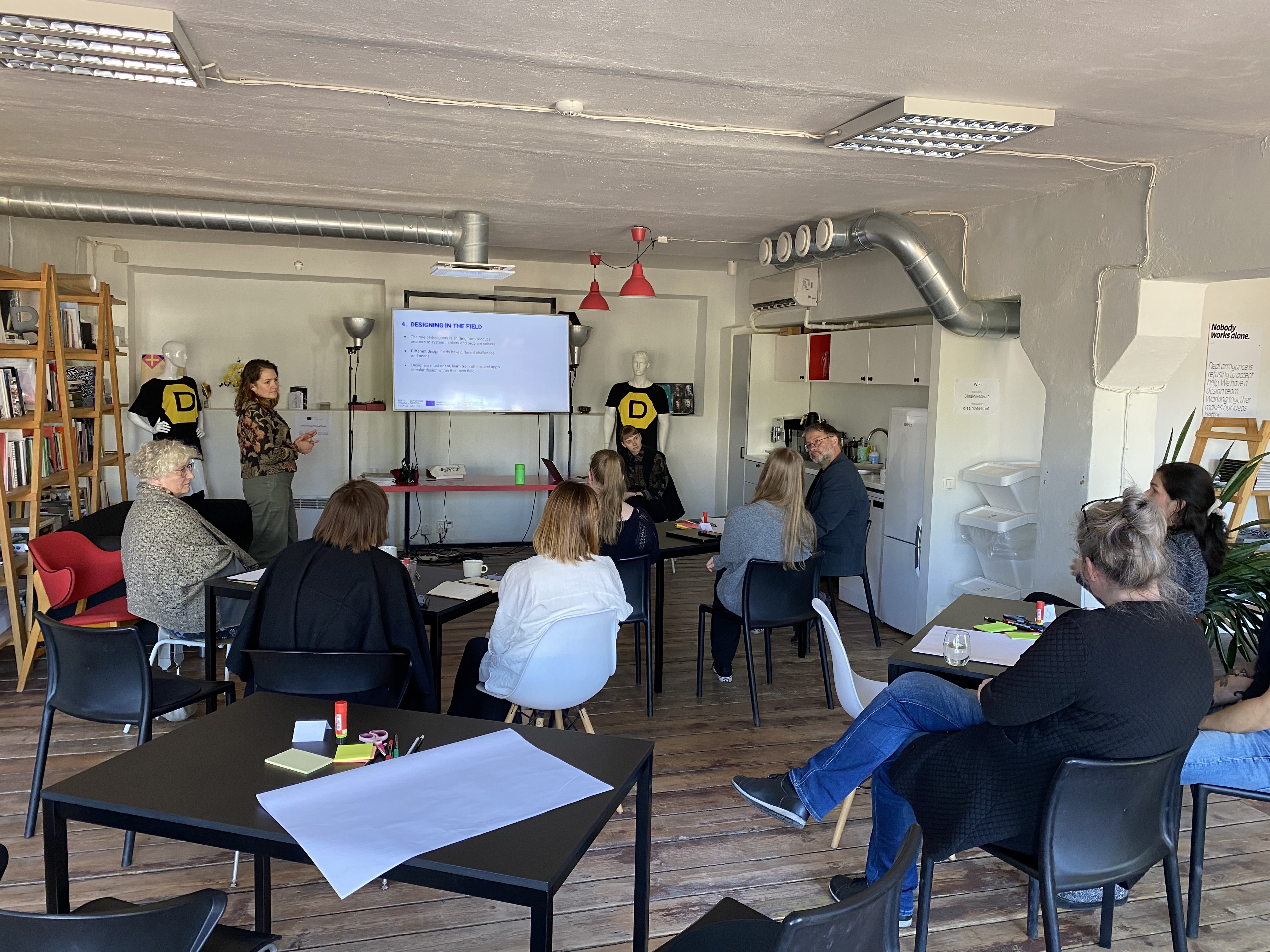 People participating a workshop in Tallinn