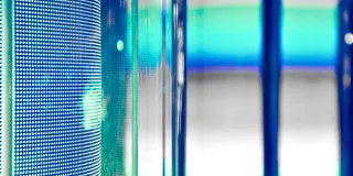 Close up of a glass shape