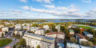 Lappeenrannan kaupunki ilmakuva keskusta