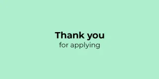 "Thank you for applying" text