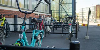 LAB Lahti campus bicycles.