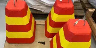 Alitepohjaisia betoniporsaita.