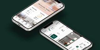 Kuvia ohjelmistosta mobiililaitteessa.