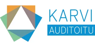 Karvin laatuauditoinnin leima.