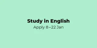 Ensimmäisen yhteishaun kuvituskuva Study in English Apply 8 - 22 January