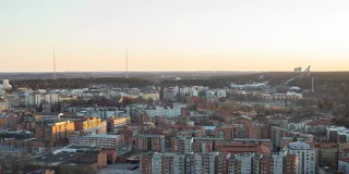 Ilmakuva Lahden keskustasta.