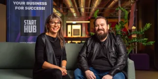 Ulla ja Eric StartHubista.