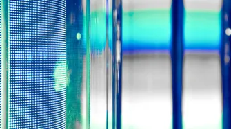 Close up of a glass shape