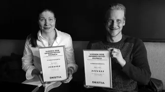 Yhdyskuntatekniikan insinöörit Ella ja Aleksi