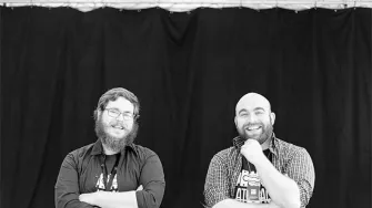 Teemu Tammisalo ja Toni Tilsala työskentelevät pelialan startup-yrityksessä Lahdessa.