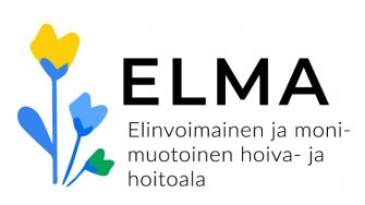 ELMA-hankkeen logo, jossa kukkia.