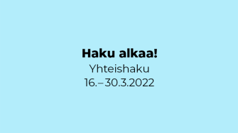 Kevään 2022 toinen yhteishaku alkaa