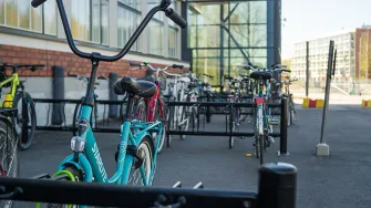 LAB Lahti campus bicycles.