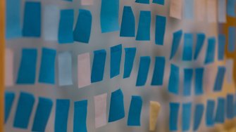 LAB Lahti campus post-it notes.