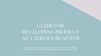 PaaS, Product as a Service pilots hankkeen graafinen kuvitus