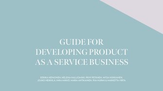 PaaS, Product as a Service pilots hankkeen graafinen kuvitus