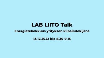 LAB LIITO Talk -asiantuntijaseminaarin 13.12.2022 banneri