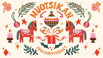 muotoiluinstituutin opiskelijoiden joulumyyjäisten banneri