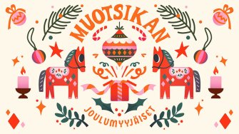 muotoiluinstituutin opiskelijoiden joulumyyjäisten banneri