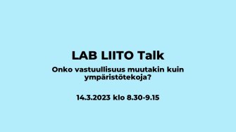 LAB LIITO Talk -asiantuntijaseminaarin 14.3.2023 banneri