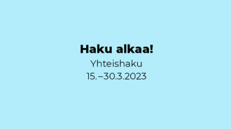yhteishaku käynnissä 15. - 30.3.2023