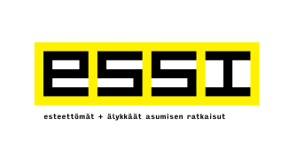 ESSI written in black on a yellow background. Below the projects finnish name.