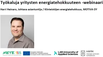 Työkaluja yritysten energiatehokkuuteen
