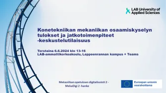Kutsu konetekniikan mekaniikan keskustelutilaisuuteen