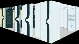 Fluxion-näyttelystä havainnekuva.