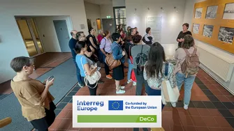 People listening to a presentation.