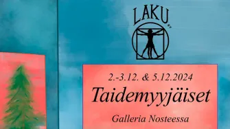 Kuvataiteilijoiden joulumyyjäisten 2024 juliste.