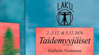 Kuvataiteilijoiden joulumyyjäisten 2024 juliste.