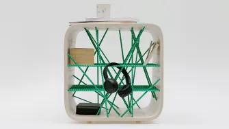 Muotoiluinstituutin opiskelijan suunnittelema kaluste.