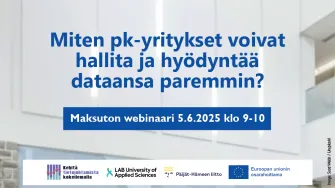 Miten pk-yritykset voivat hallita ja hyödyntää dataansa paremmin? Maksuton webinaari 5.6.2025 klo 9-10