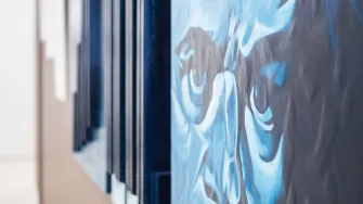 Exhibition spaces in Lahti campus.