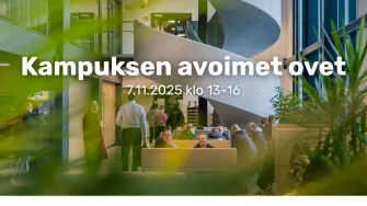 Kampuksen avoimet ovet -tapahtuman 2025 mainoskuva.