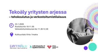 Tekoäly yritysten arjessa -tilaisuuden banneri