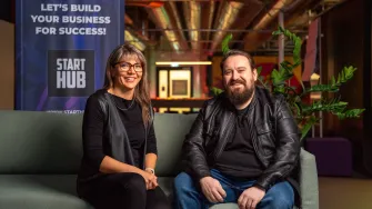 Ulla ja Eric StartHubista.