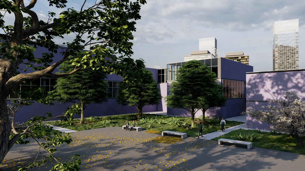 Rendered image from a digital built environment made by LAB Civil Engineering summer school 2022