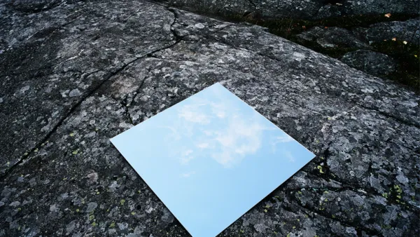 A mirror on the rock 