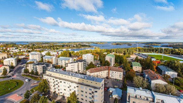 Lappeenrannan kaupunki ilmakuva keskusta