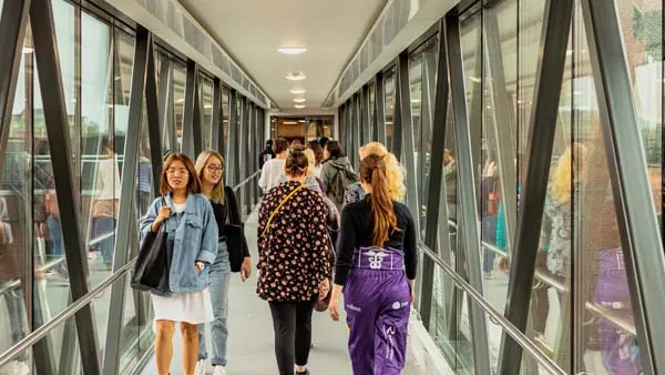 A hallway on Lappeenranta Campus