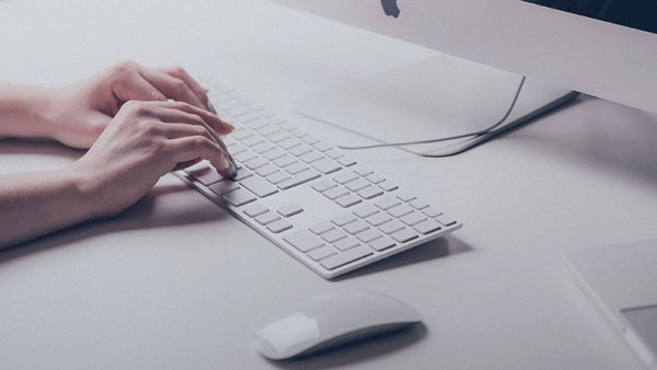 Hands on computer keyboard