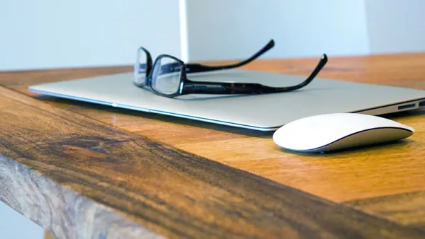 Study life laptop and glasses