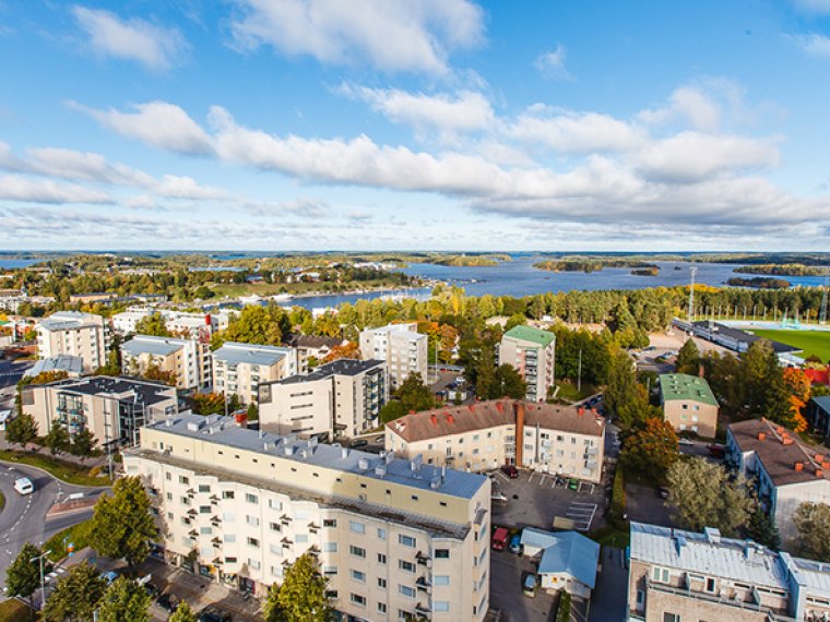 Lappeenrannan kaupunki ilmakuva keskusta