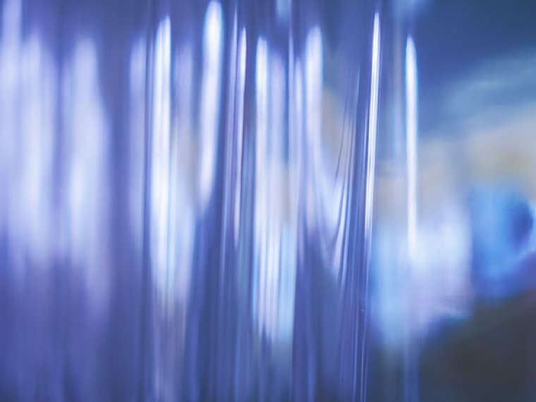 LAB detail blue blurry reflection