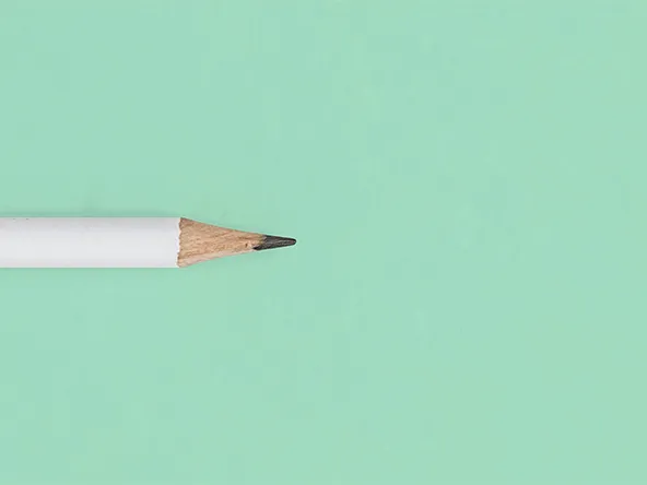 pencil on a light green background